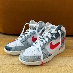 Nike Dunk High Women’s Sneakers- Washed Denim